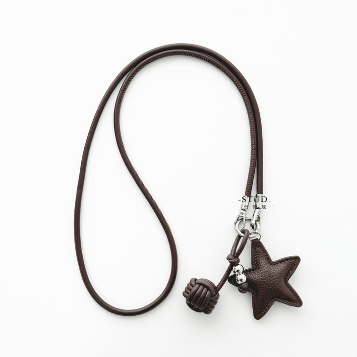 Star-Shaped Leather Phone Lanyard Bowlift