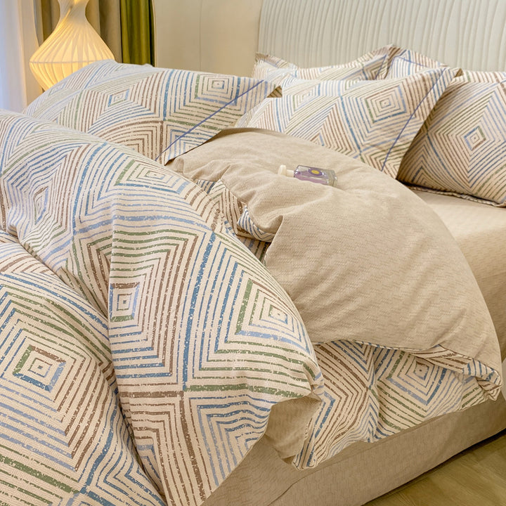 Textured Patchwork Bedding Set