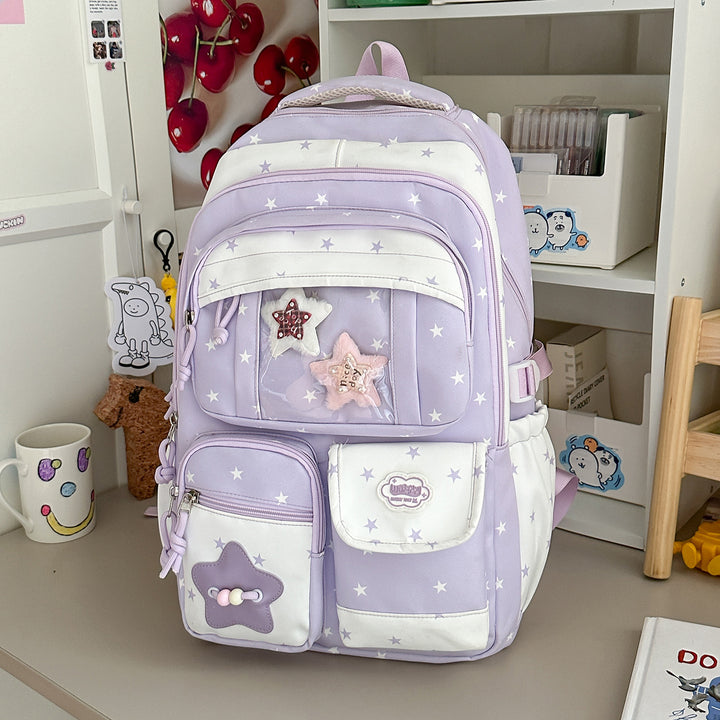 Playful Star-Embellished Backpack Bowlift