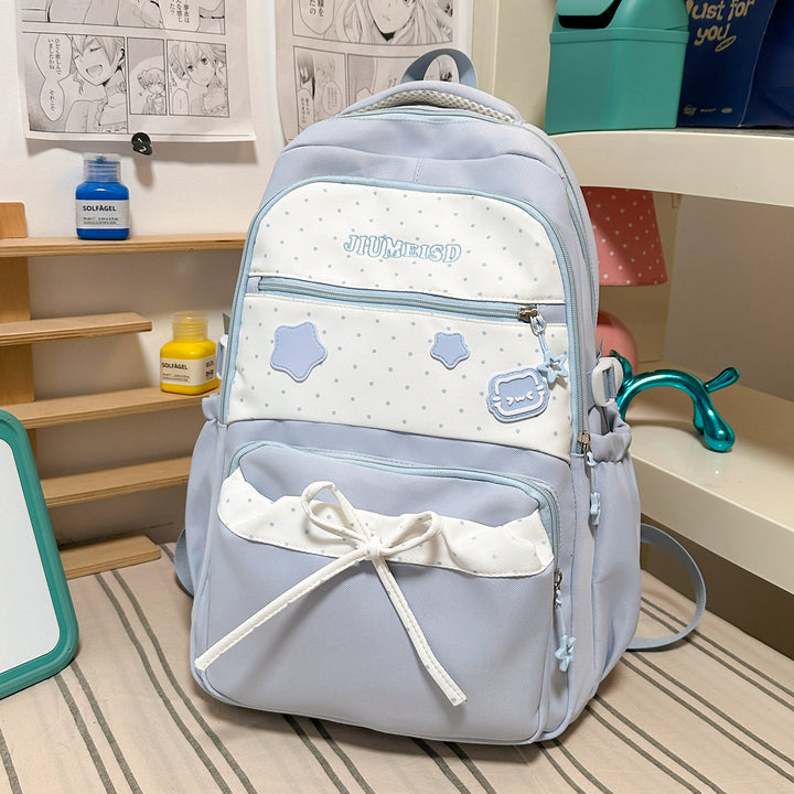 Charming Decorative Star-Embellished Backpack Bowlift