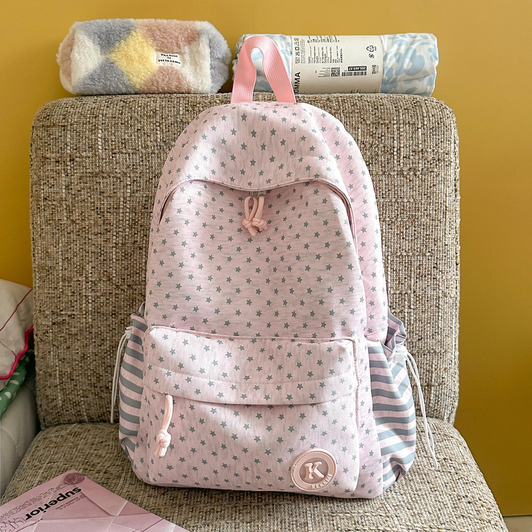 Cute Star-Patterned Backpack Bowlift