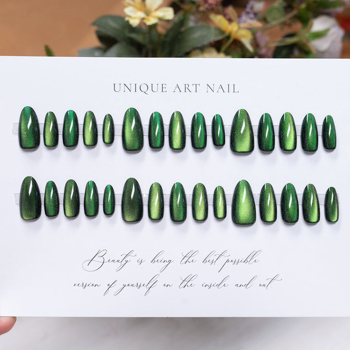 Reflective Long-Stiletto Press-On Nails