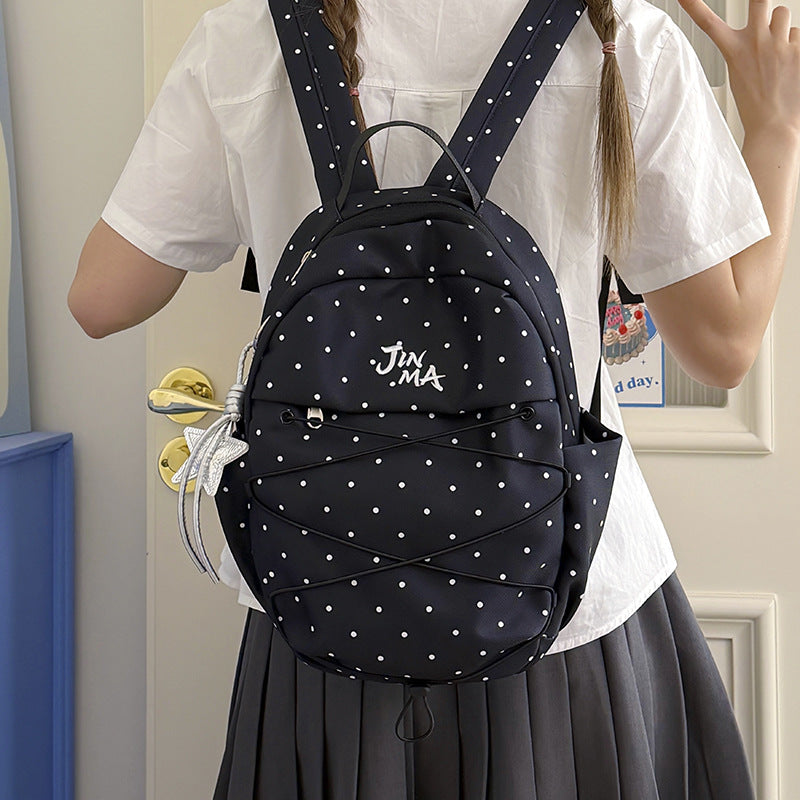 Polka Dot Casual Backpack Bowlift 1791205839