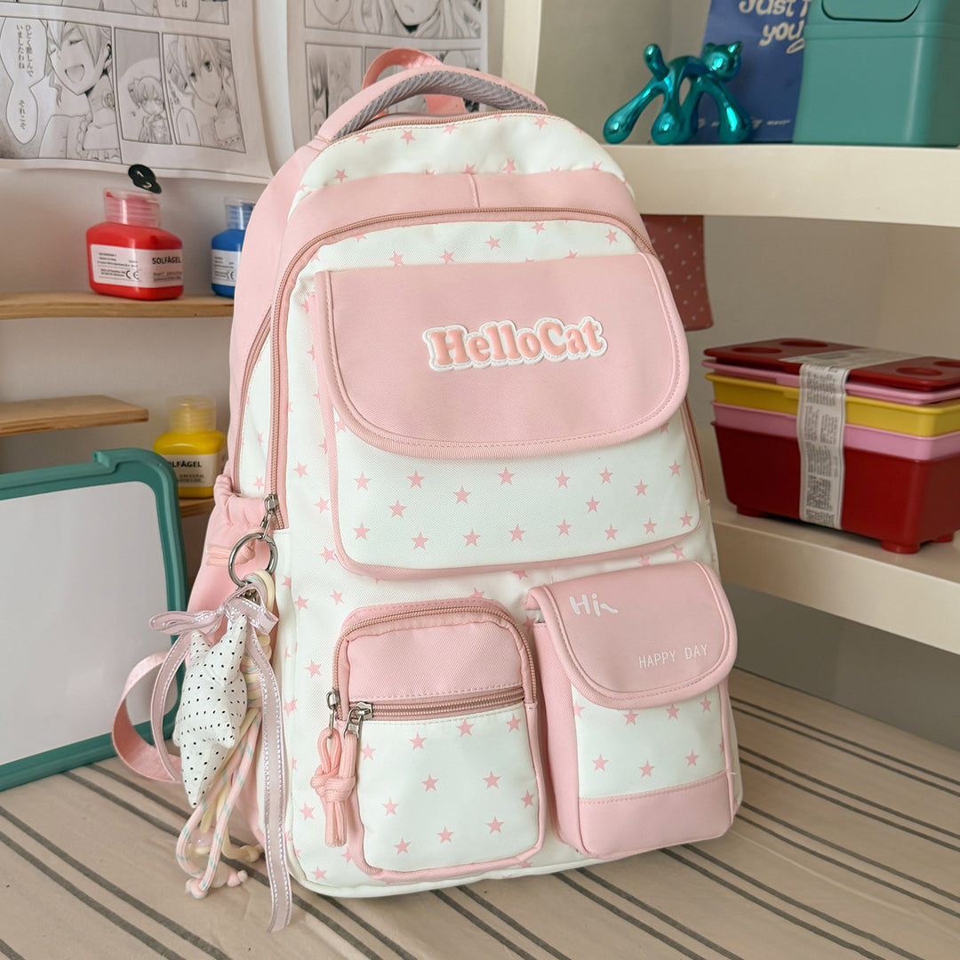 Stylish Star-Embellished Backpack Bowlift 1791205930