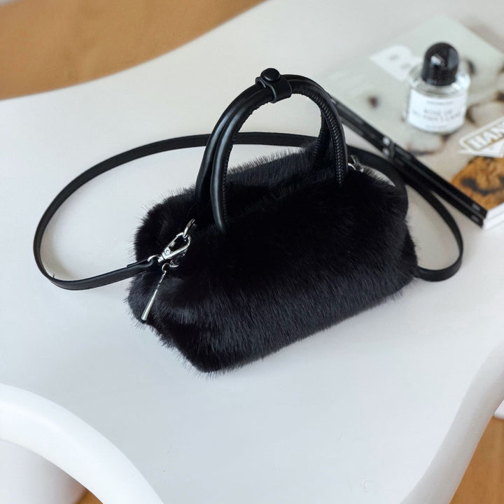 Cozy Faux Fur Handheld Purse