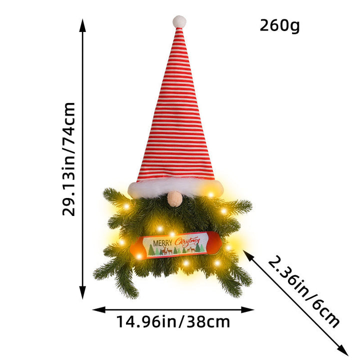 BowLift | Glowing Christmas Wreath Upside Down Tree Stripes A Tall Hat