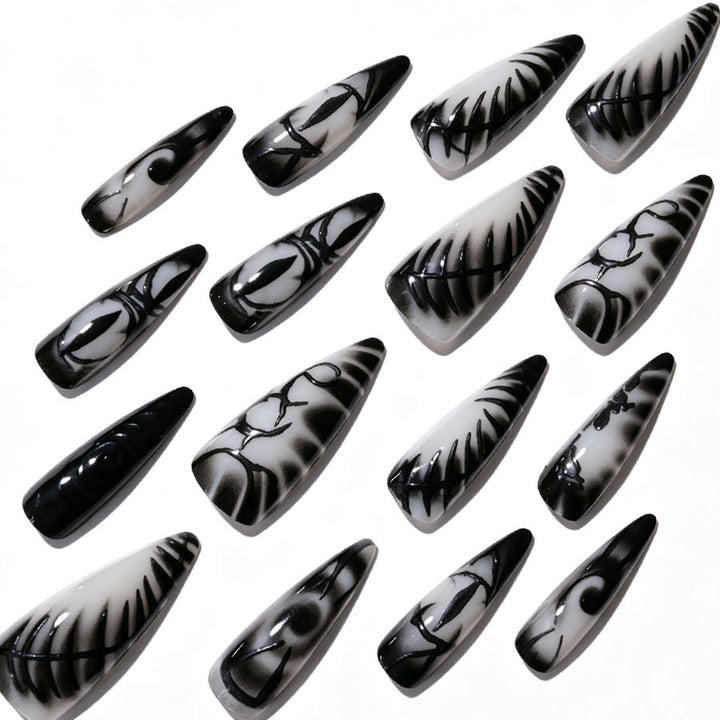 Artistic Stiletto Press-On Nail Set Bowlift