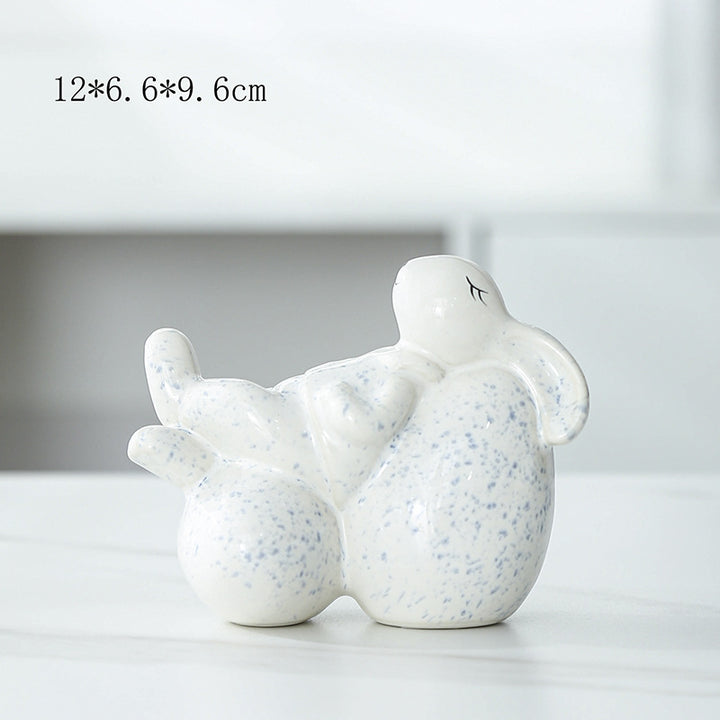 Whimsical Decorative Bunny Sculpture Bowlift