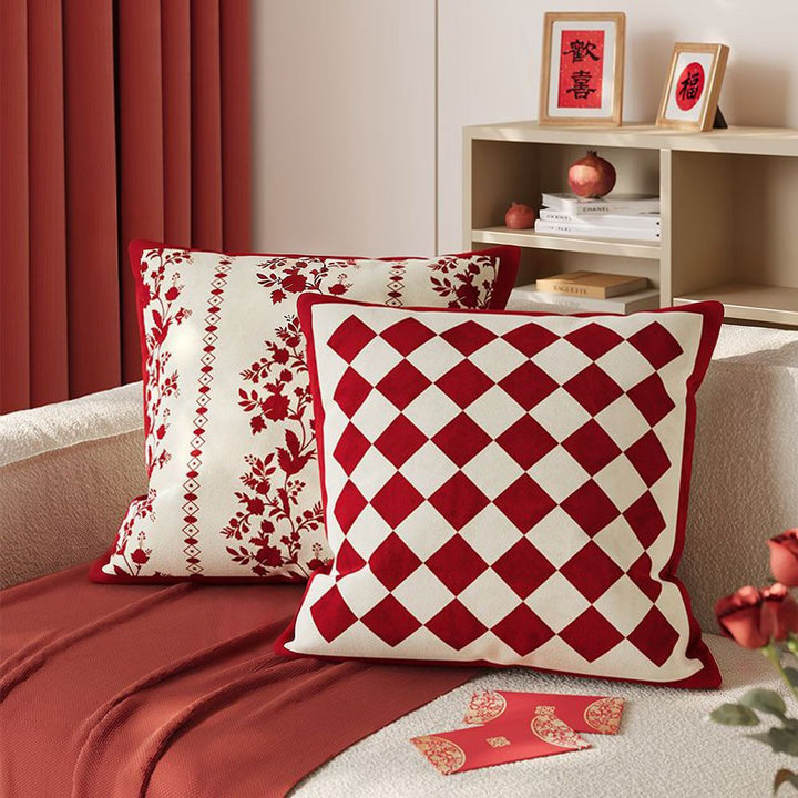 Decorative Floral Pattern Accent Pillow