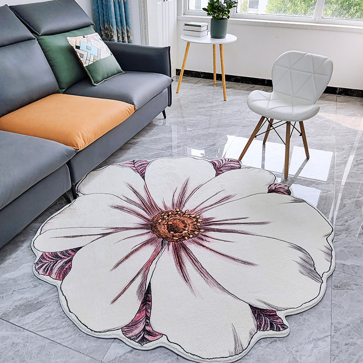 Floral-Shaped Area Rug Bowlift