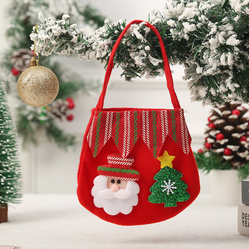 Festive Holiday-Themed Felt Tote Bag Bowlift