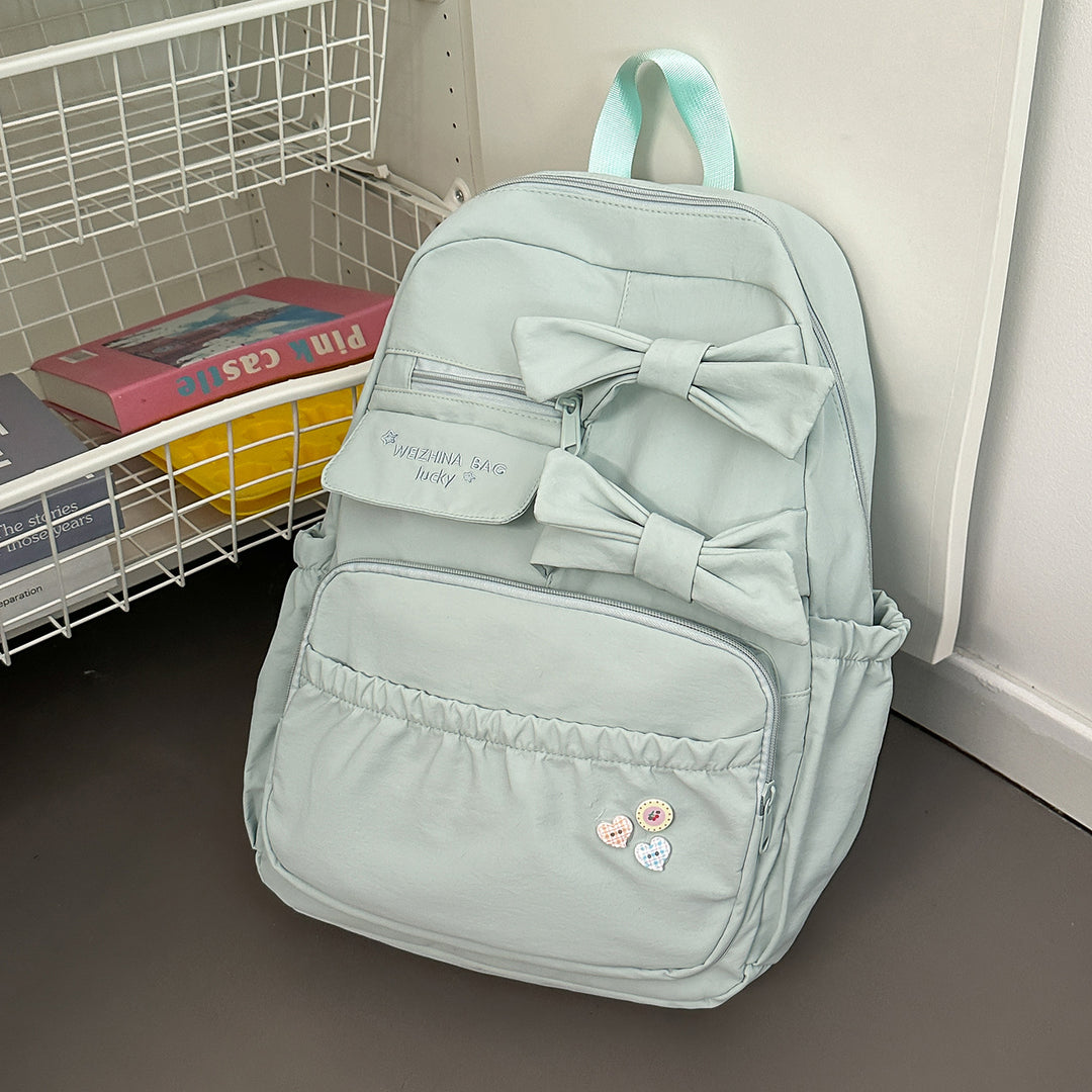 Stylish Bow-Accented Backpack Bowlift