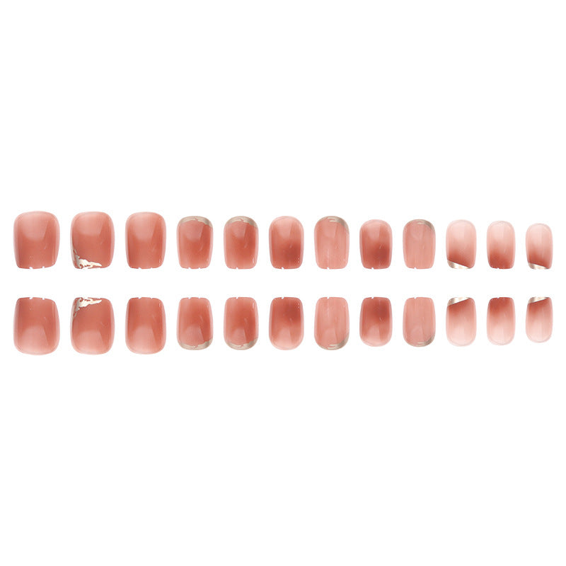 Decorative Press-On Nails with Geometric Design Bowlift