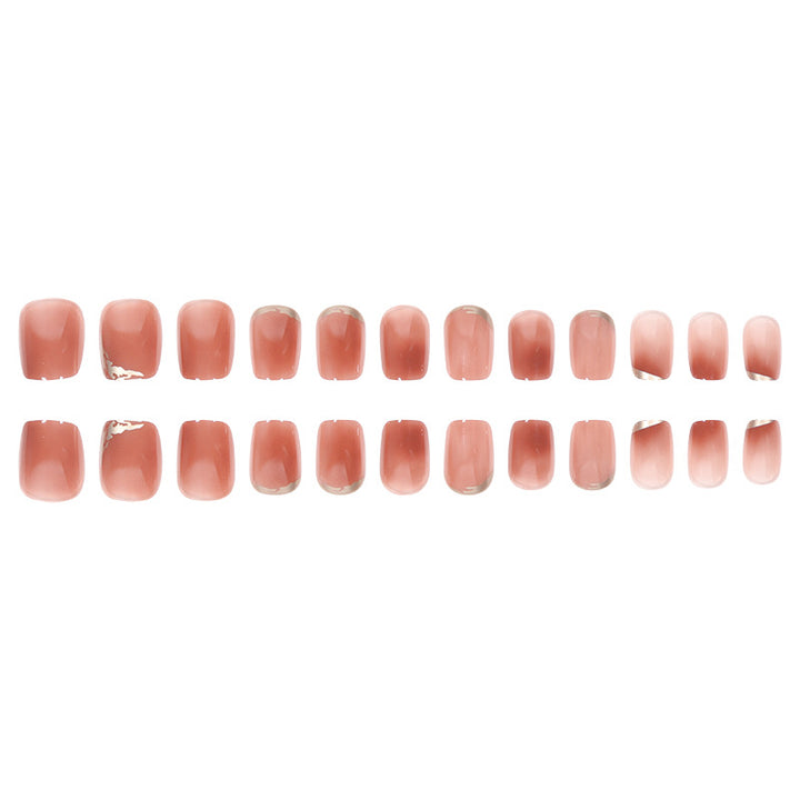 Decorative Press-On Nails with Geometric Design Bowlift