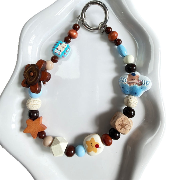 Decorative Wooden Charm Keychain Bowlift