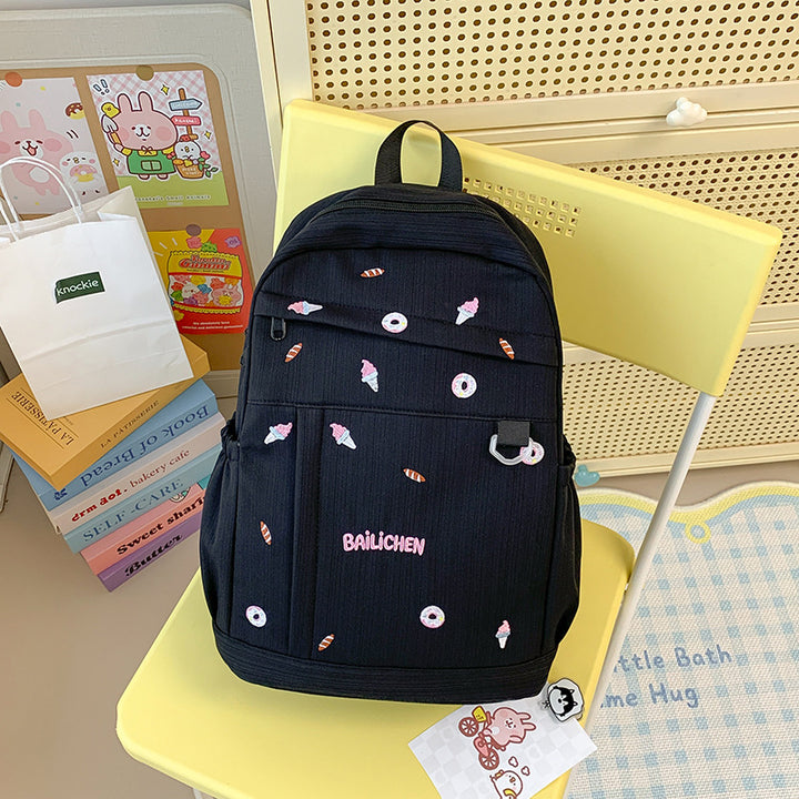 Cute Embroidered Backpack Bowlift