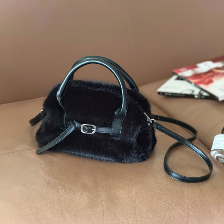 Elegant Faux Fur Handheld Handbag