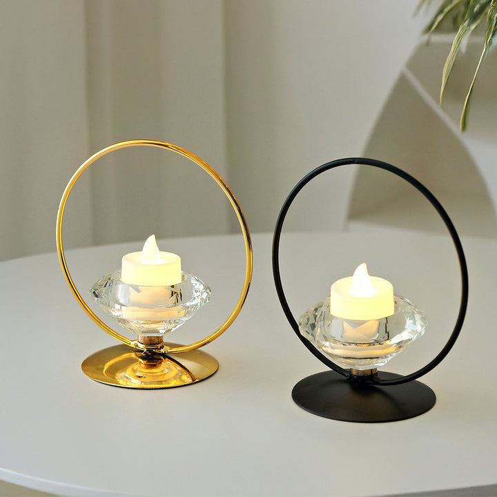 Decorative Crystal Circle Stand