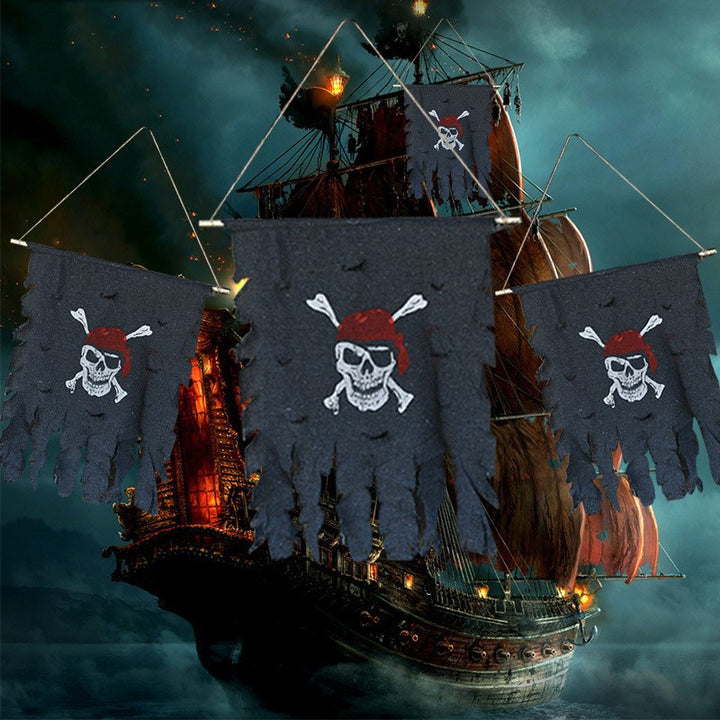 Pirate-Themed Hanging Wall Banner Bowlift