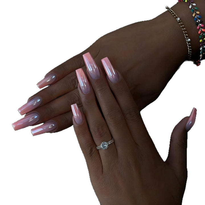 Glossy Ombre Nail Enhancements Bowlift