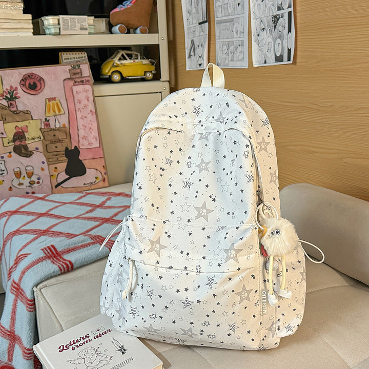 Trendy Star Patterned Backpack Bowlift