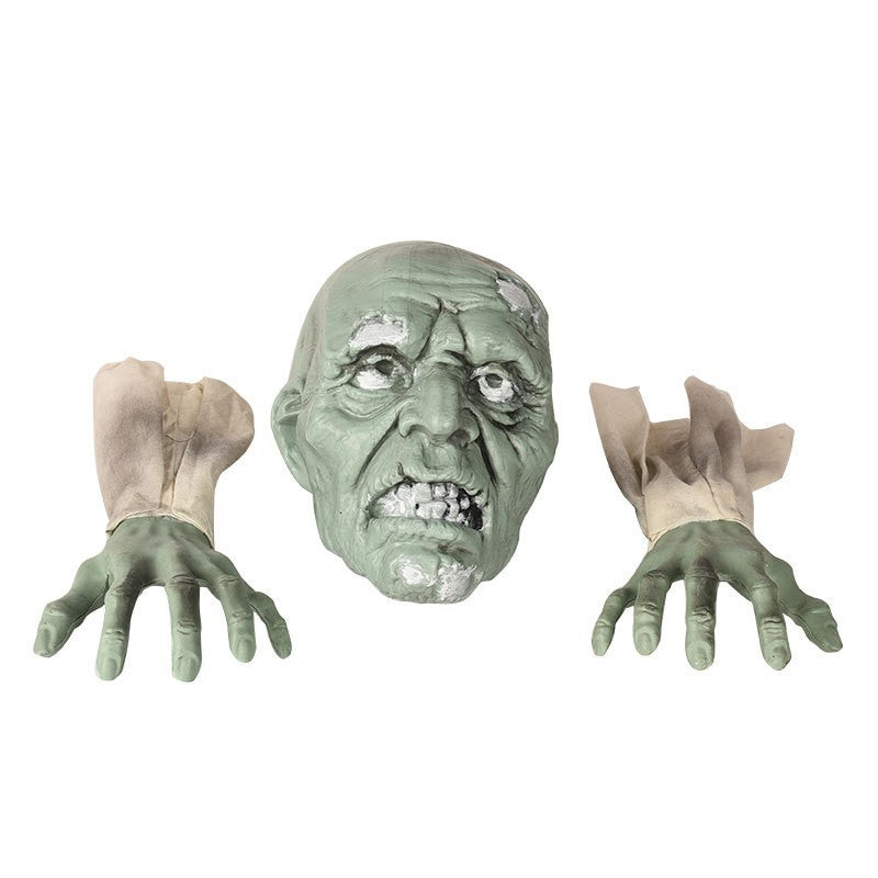 Zombie-Themed Realistic Hanging Head Decoration Bowlift