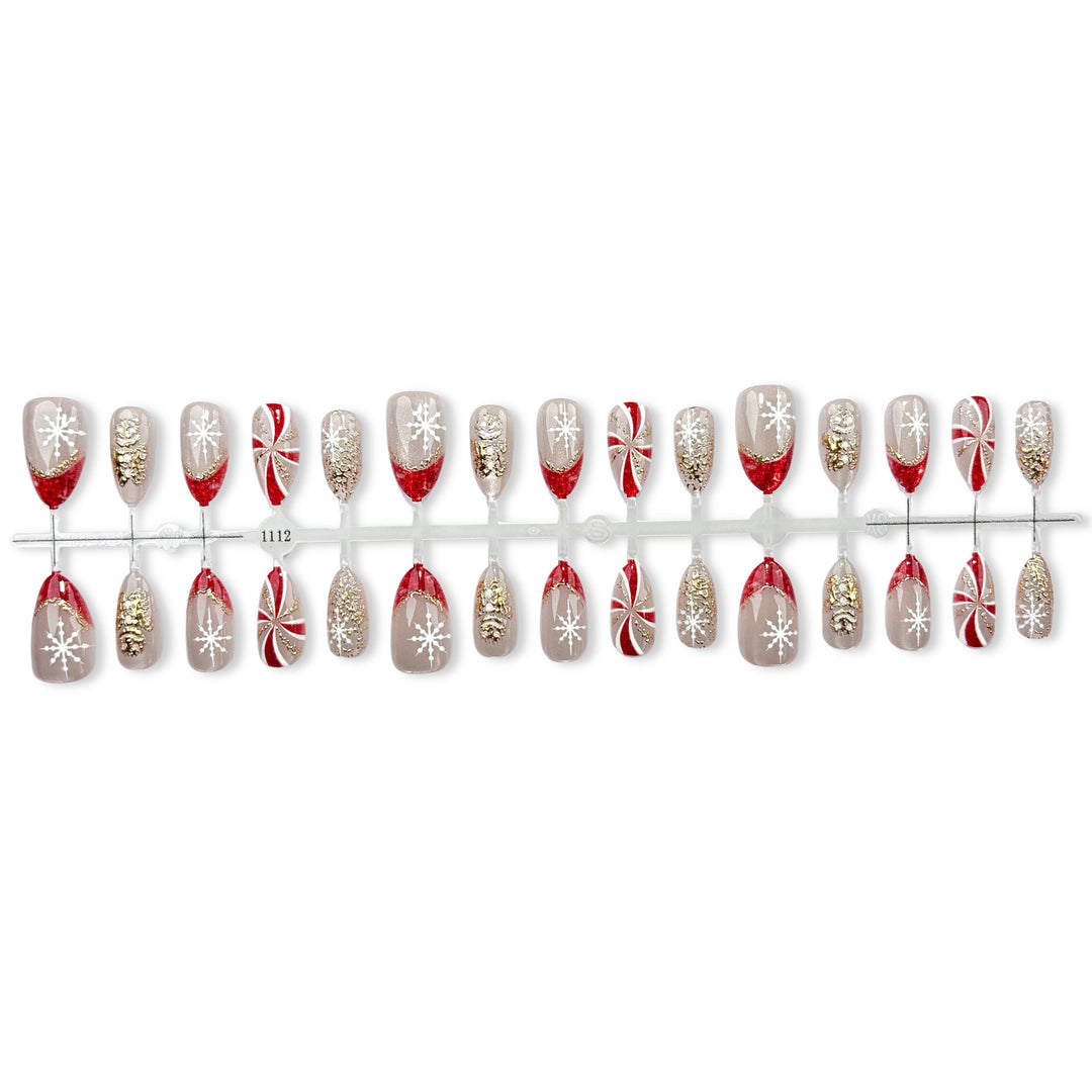 Holiday Themed Decorative Press-On Nails