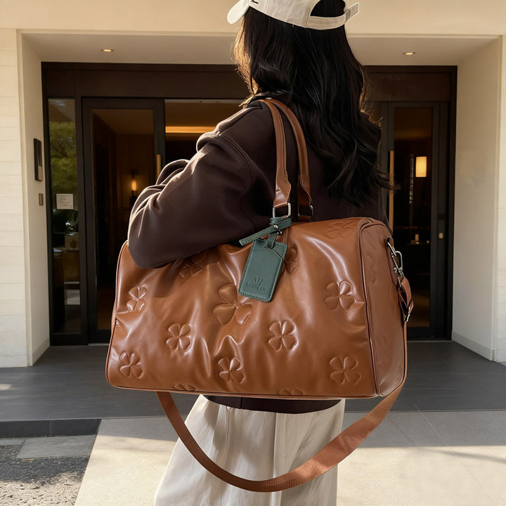 Stylish Embossed Travel Duffel Bag Bowlift