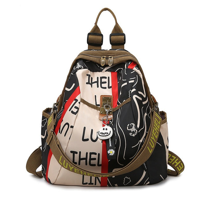 Artistic Floral Patterned Backpack Bowlift