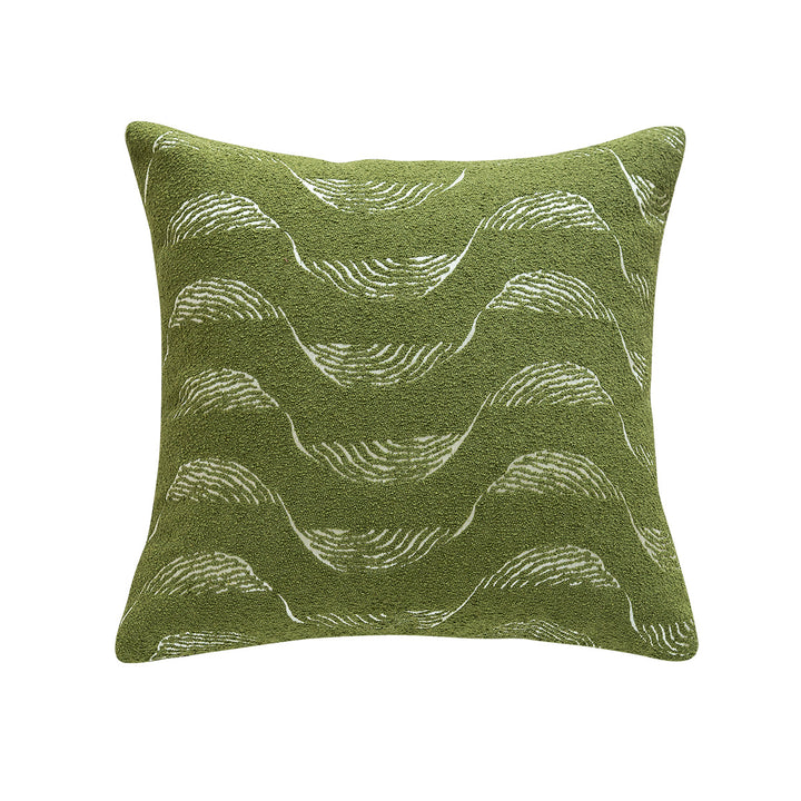 Decorative cushion with landscape motif