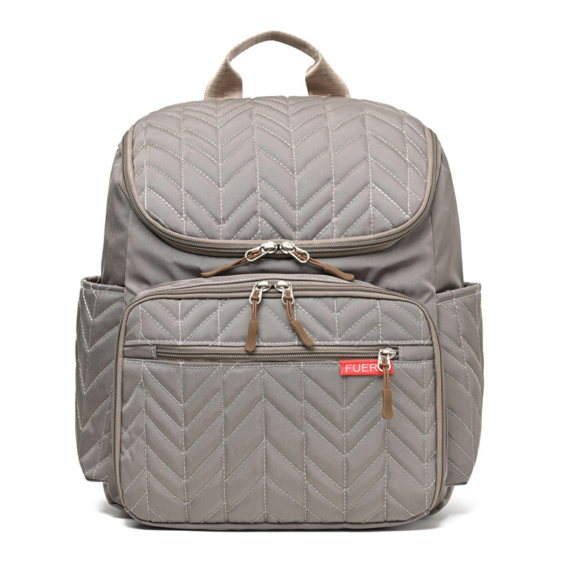 Elegant Quilted Multi-Compartment Backpack Bowlift