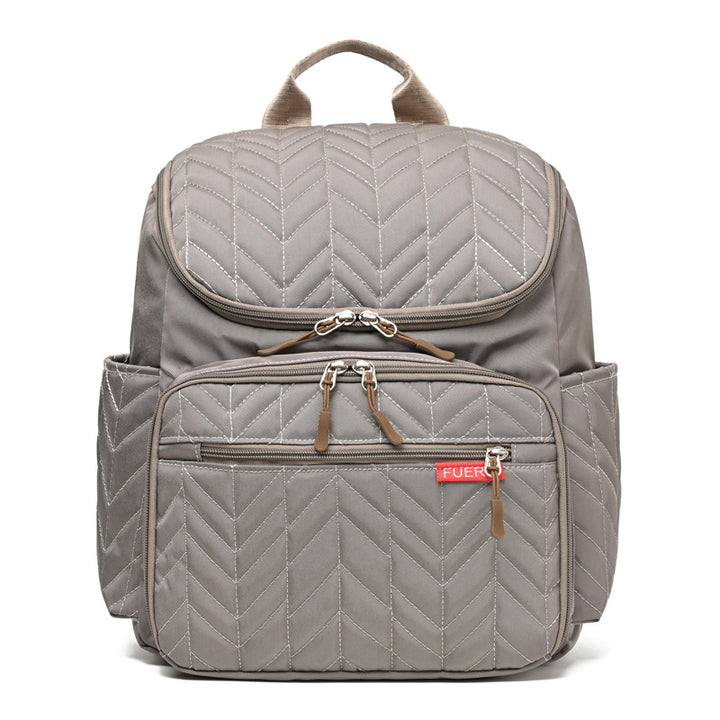 Elegant Quilted Multi-Compartment Backpack Bowlift
