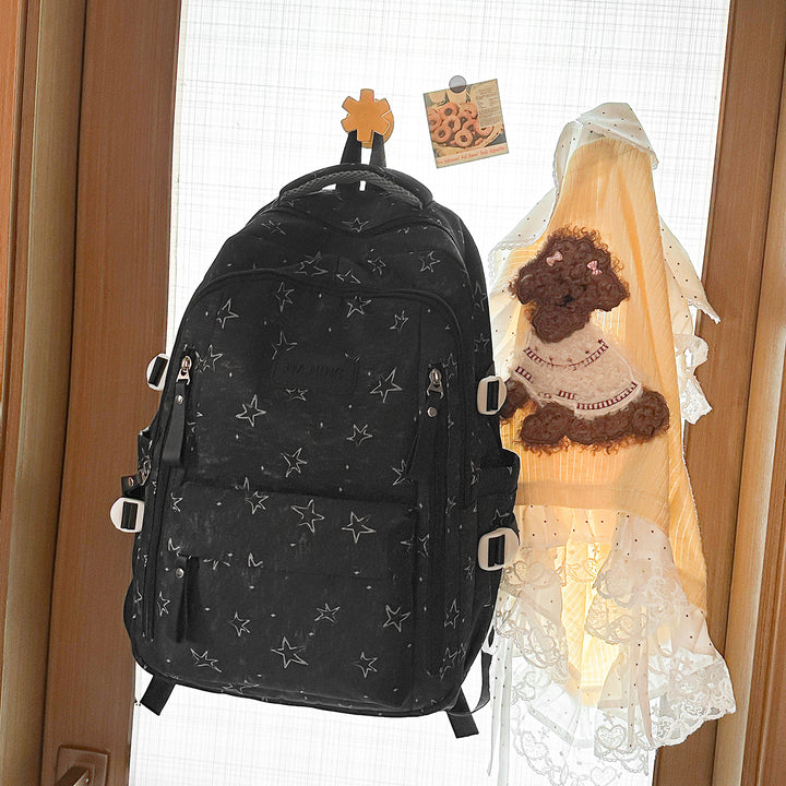 Stylish Star-Emblazoned Everyday Backpack Bowlift