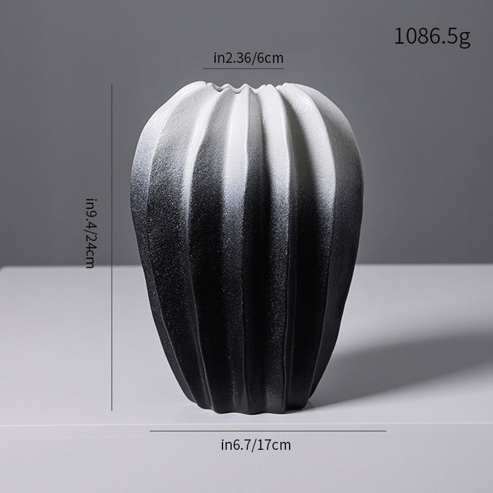 Textured Modern Decorative Ceramic Vase Bowlift