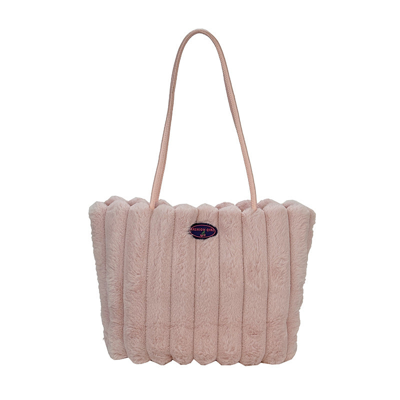 Plush Textured Tote Bag