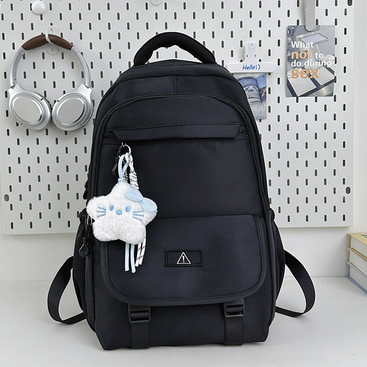 Stylish Multi-Functional Backpack with Plush Keychain Bowlift
