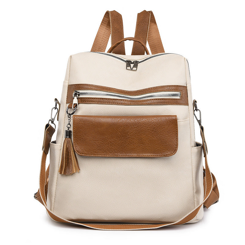 Multi-Functional Faux Leather Backpack Bowlift