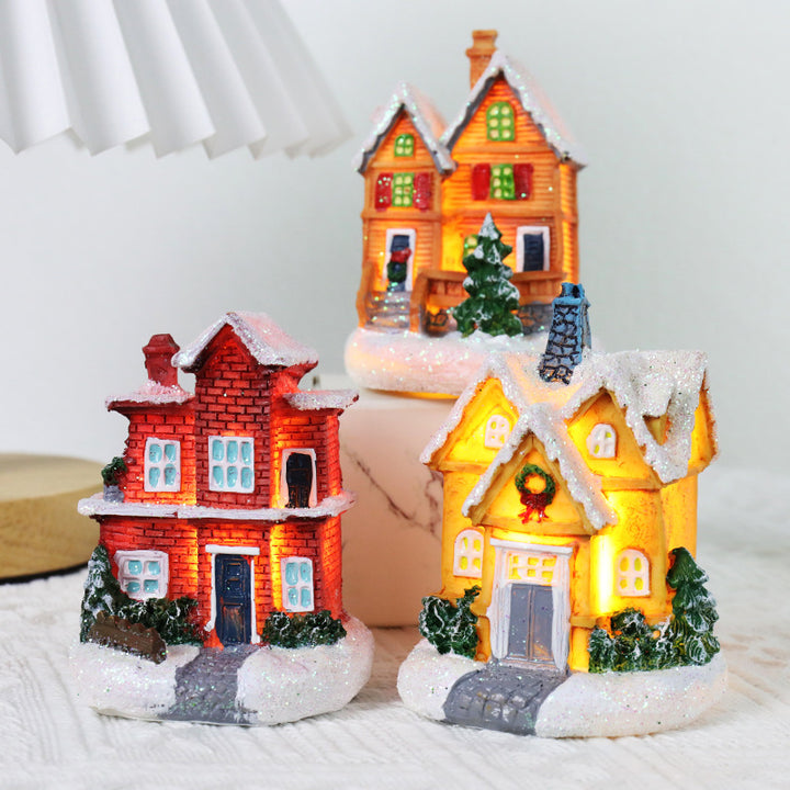Decorative LED Light-Up Miniature House Lantern