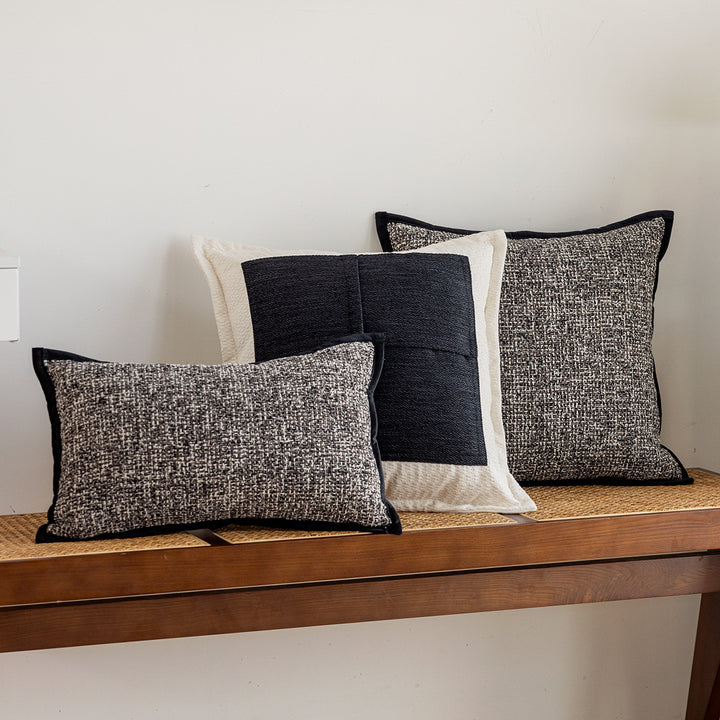 Decorative cushion with high-quality faux leather cover