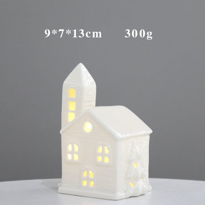 Decorative Ceramic House Lantern Bowlift 1790310210