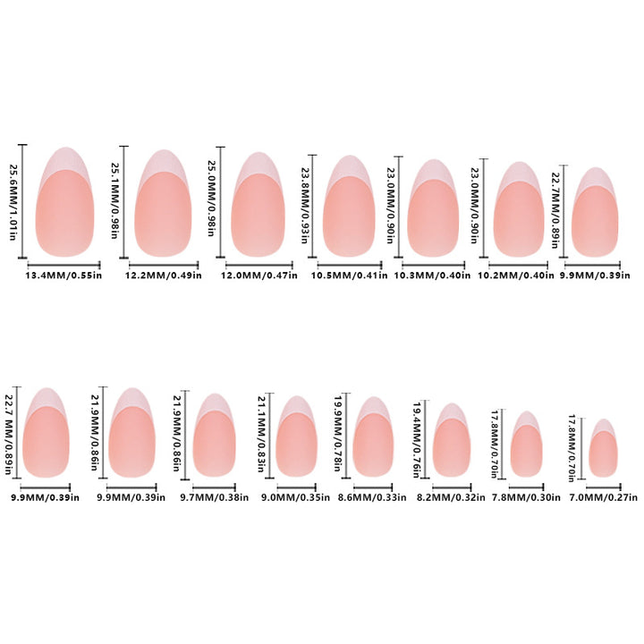 Artificial nails with elegant French cut Bowlift