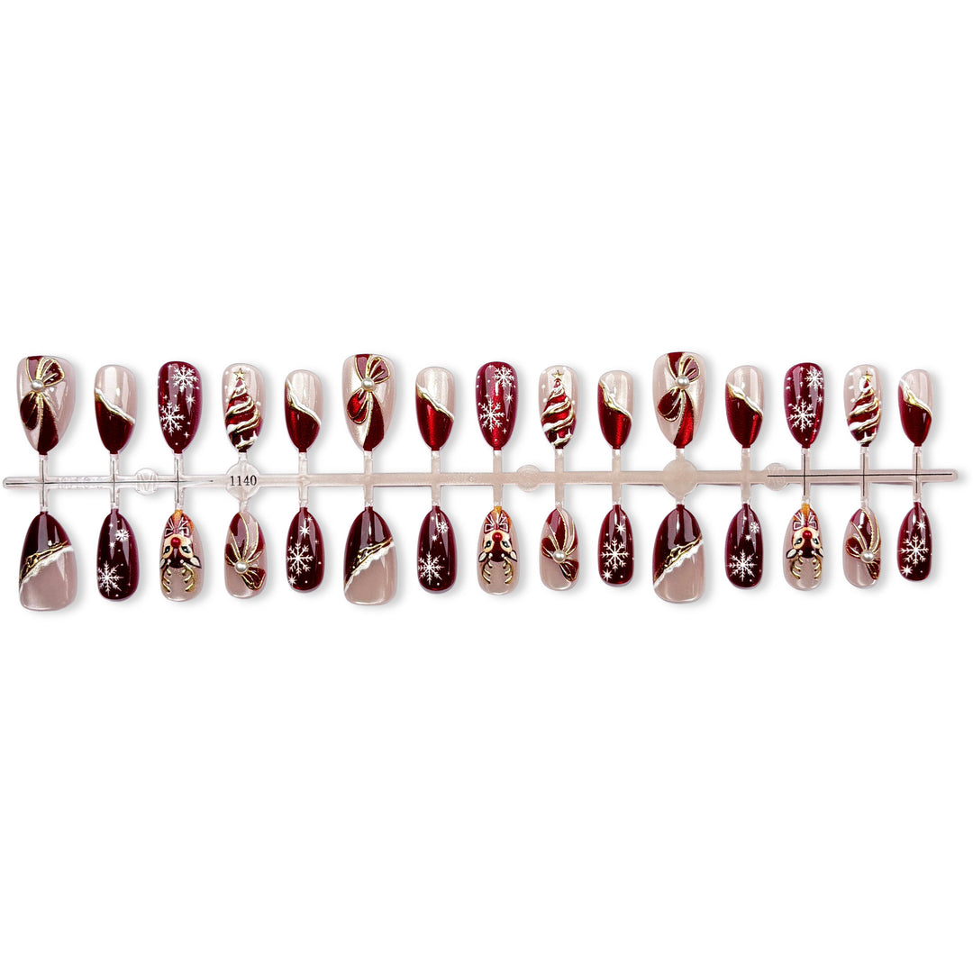 Festive Nail Art Press-On Nails