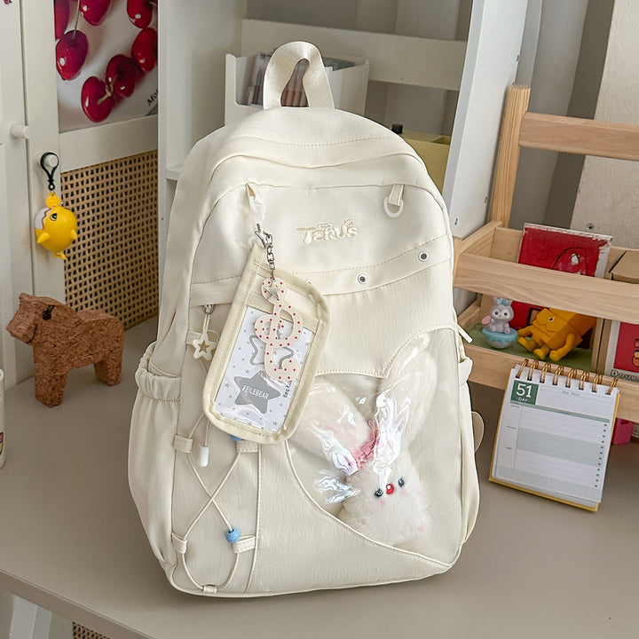 Cute Character-Themed Transparent Backpack Bowlift