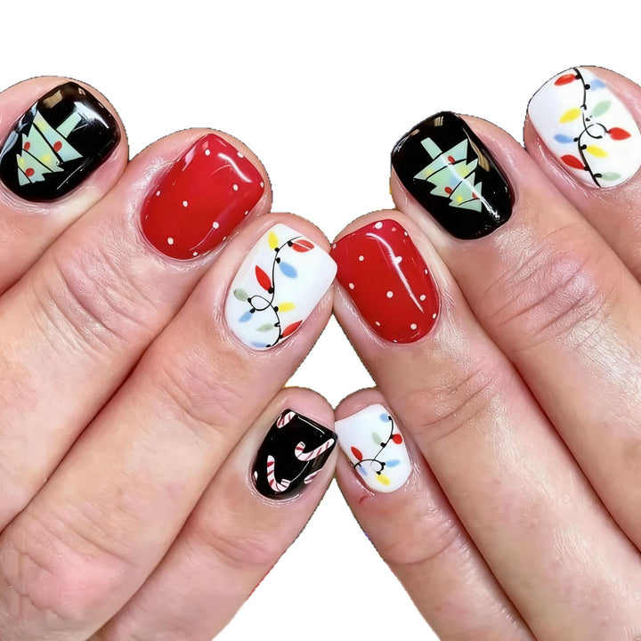 Holiday-Themed Artistic Nail Art Enhancements Bowlift