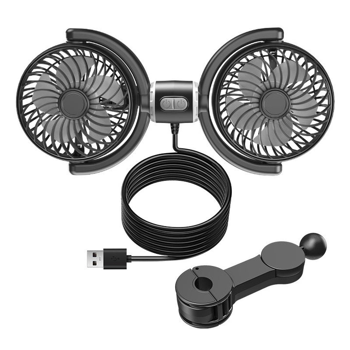 Adjustable Dual-Head Car Air Circulation Fan Bowlift