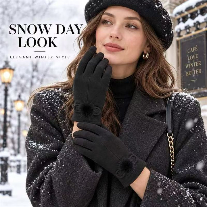 Winter Plaid Pattern Touchscreen Gloves Bowlift