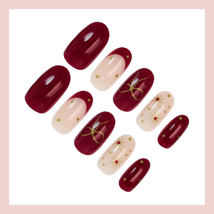 Nail set with luxurious embellishments and modern designs Bowlift