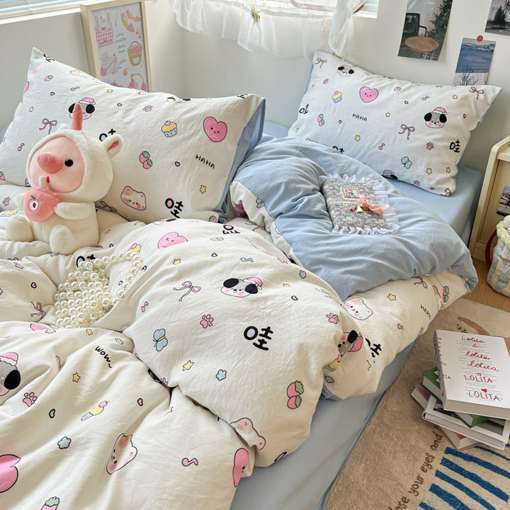 Children's Whimsical Cartoon-Themed Bedding Set