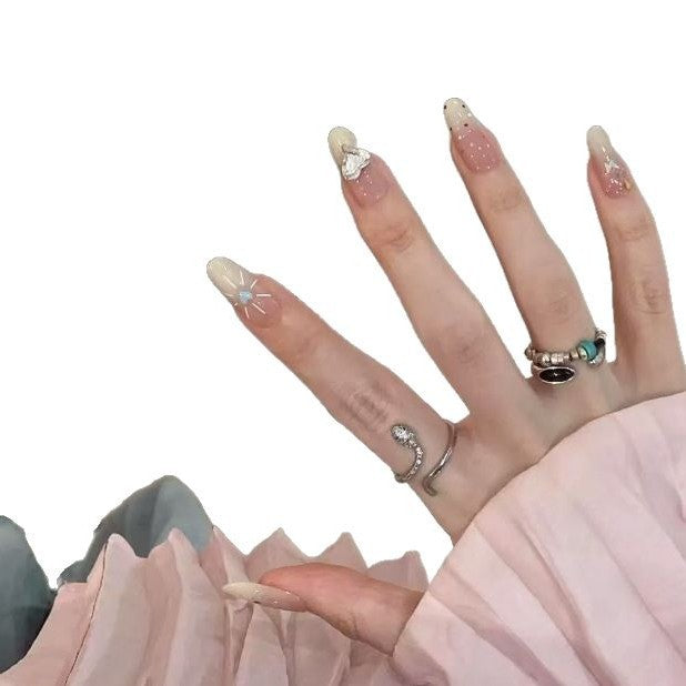 Decorative French Tip Nail Art Extensions Bowlift