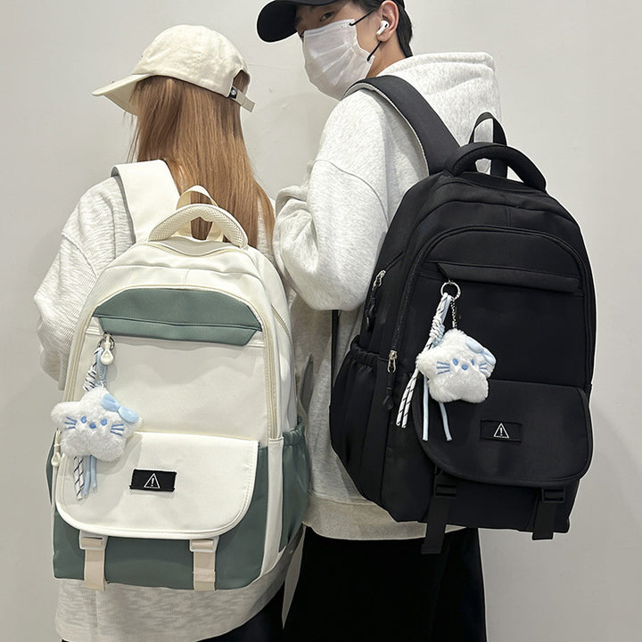 Stylish Multi-Functional Backpack with Plush Keychain Bowlift